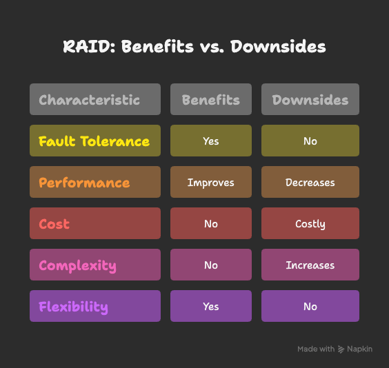 Benefits of RAID - visual selection